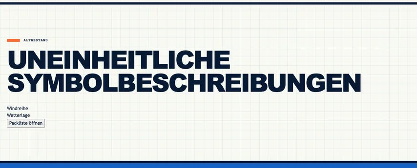 Derselbe Abschnitt mit unveränderter Windreihe und ohne Befundmarkierung. Im HTML wurde aria-posinset entfernt; die sichtbare Darstellung bleibt gleich.