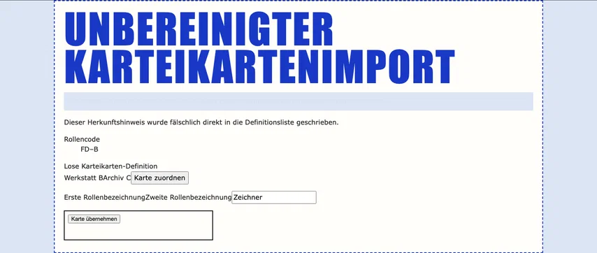 Derselbe Karteikartenimport ohne Markierung. Im HTML steht der Herkunftshinweis jetzt vor dem dl; die sichtbaren Inhalte und ihre Positionen bleiben unverändert.