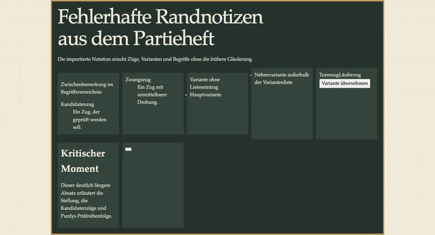 Derselbe vollständige Notizbereich ohne Markierung. Das Feld Zwangszug steht mit leicht verändertem oberen Abstand nun in einem dl-Container.